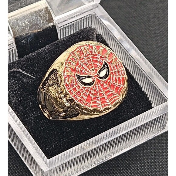 Birth of The Amazing Spider-Man by Stan Lee  Gold Tone Ring 1997 Marvel Size 7.5 - Picture 1 of 9